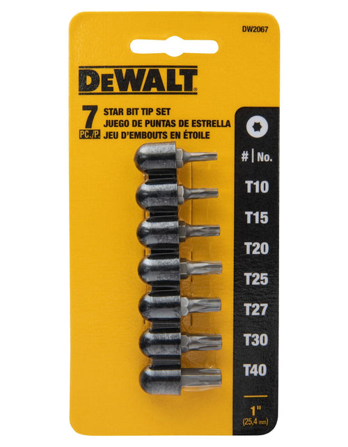 Load image into Gallery viewer, DeWalt DW2067 Z 7 Pc Star Bit Tip Set

