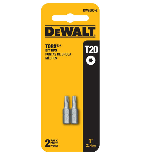 DeWalt DW2660-2 T20 Torx 1" Bit Tip Carded 2Pk