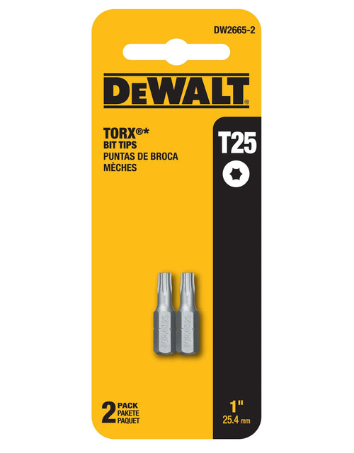 Load image into Gallery viewer, DeWalt DW2665 T25 Torx Power Bit 1 Per Card Silver
