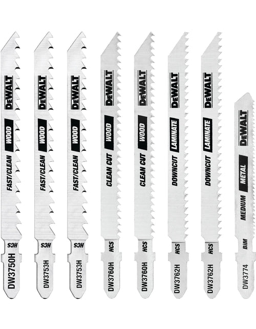 Load image into Gallery viewer, DeWalt DW3741C Jigsaw Blades Set With Case T-Shank 10-Piece
