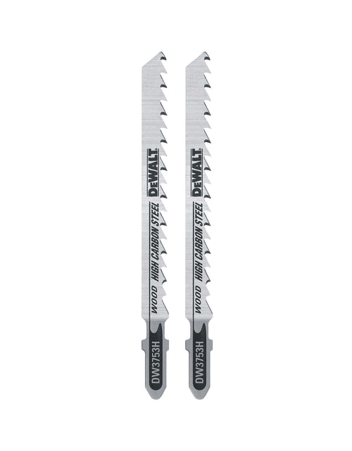 Load image into Gallery viewer, DeWalt DW3765H 3-Inch 12 Tpi Trim/Coping Hcs T-Shank Jig Saw Blade (5-Pack)
