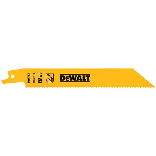 Load image into Gallery viewer, DEWALT DW4811 6 in. 18 TPI Straight Back Bi-Metal Reciprocating Blade (5 Pk)
