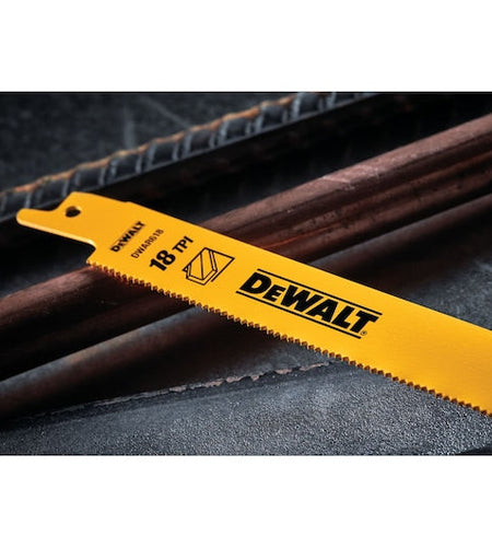 DEWALT DW4811 6 in. 18 TPI Straight Back Bi-Metal Reciprocating Blade (5 Pk)