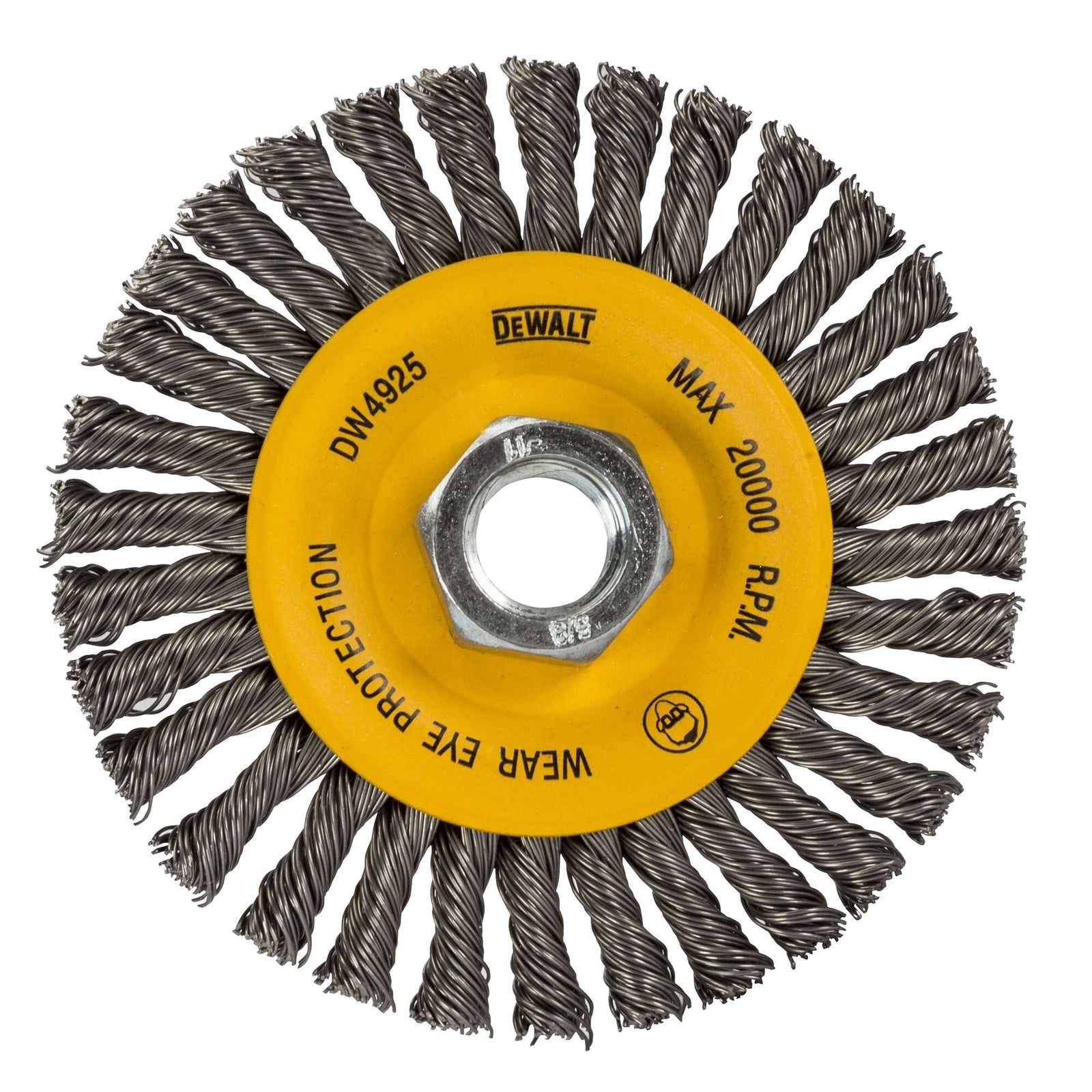 DeWalt DW4930 4" x 5/8"-11 HP .020 Carbon Stringer Wire Wheel