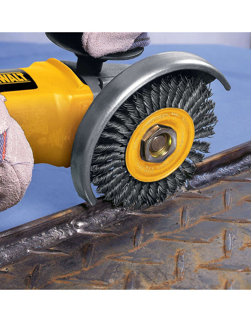 Load image into Gallery viewer, DeWalt DW4930 4" x 5/8"-11 HP .020 Carbon Stringer Wire Wheel
