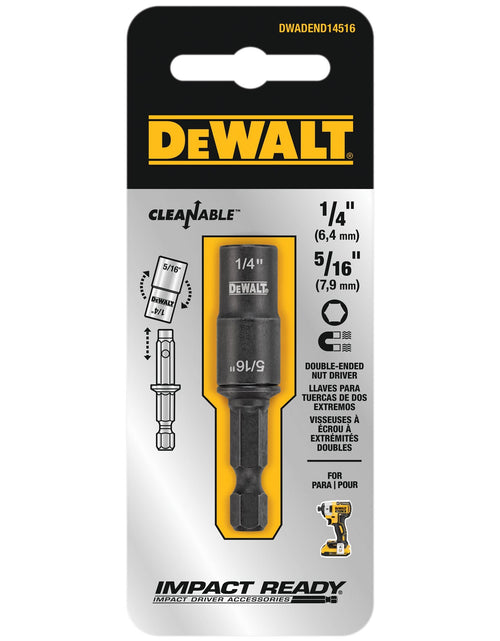 Load image into Gallery viewer, DeWalt DWADEND14516 1/4" + 5/16" Double-Ended/Detachable Nut Driver

