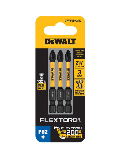 Load image into Gallery viewer, DeWalt DWAF1SQ2IR3 1In Square #2 Flextorq 3Pk
