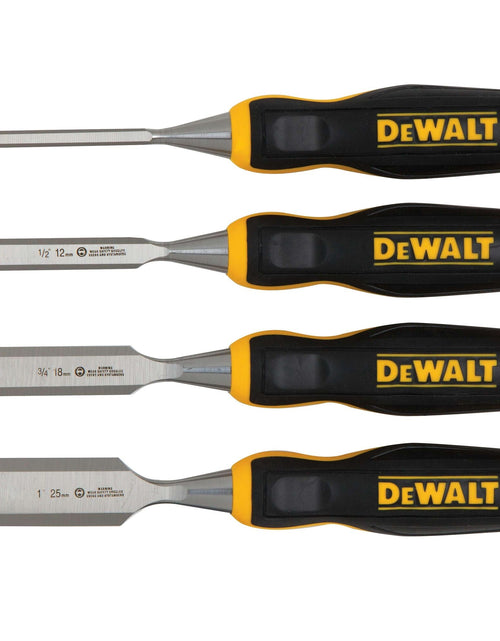 Load image into Gallery viewer, DeWalt DWHT16063 4 Pack Wood Chisel Set
