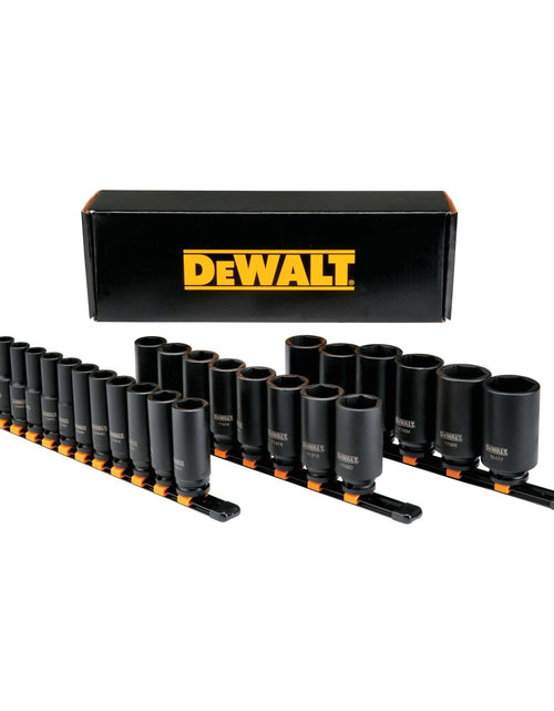 Load image into Gallery viewer, DeWalt DWMT19242 26 Piece 1/2 in Drive Deep Metric Impact Socket Set 6 PT

