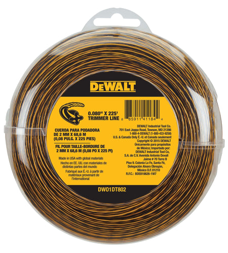 DeWalt DW01DT802 Trimmer Line 0.080 In. x 225 Ft.