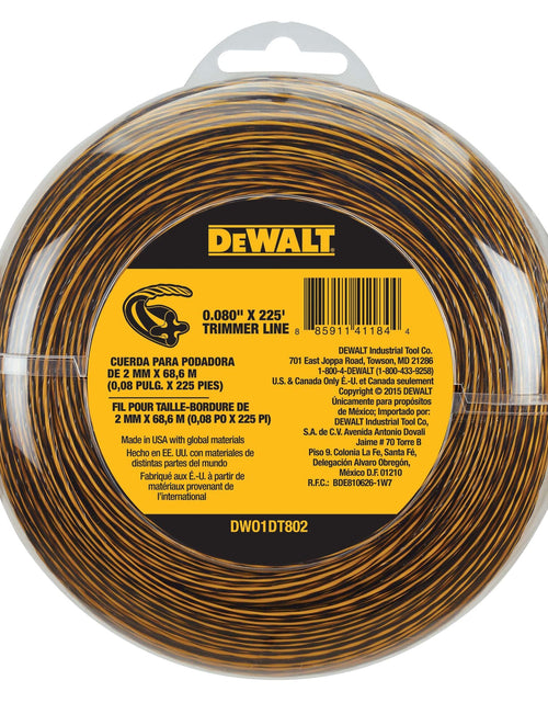 Load image into Gallery viewer, DeWalt DW01DT802 Trimmer Line 0.080 In. x 225 Ft.
