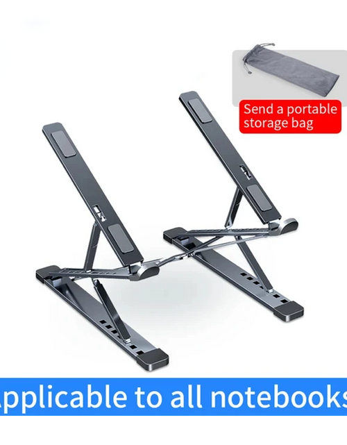 Load image into Gallery viewer, N8 Laptop Stand Adjustable Aluminum Desktop Cooling Pad for Macbook Notebook Bracket Support Foldable Portable Laptop Holder
