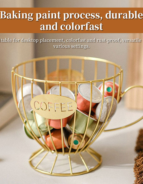 Load image into Gallery viewer, Large Capacity Metal Coffee Capsule Holder | Organizer &amp; Dispenser for Nespresso, Keurig Capsules

