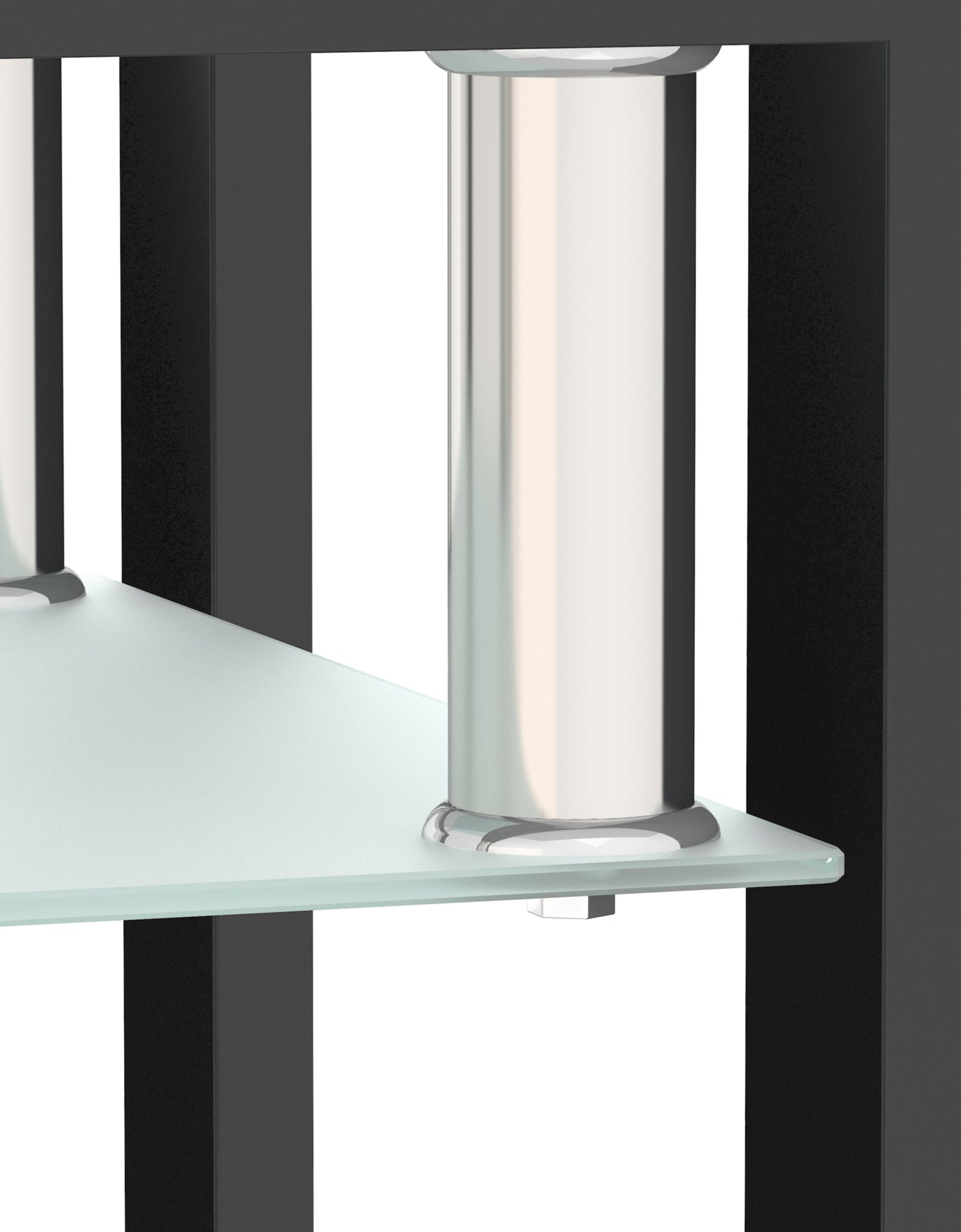 1-Piece Modern Tempered Glass Tea Table Coffee Table End Table, Square Table for Living Room, Transparent/Black