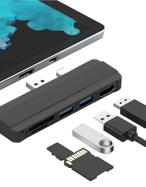 Load image into Gallery viewer, Suitable for Surface Pro 4/5/6 docking station USB to HDMI same screen card reader expansion hub
