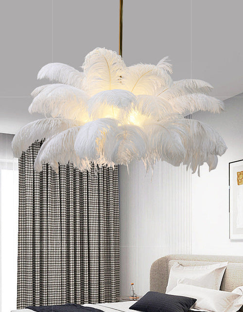 Load image into Gallery viewer, Feather lamp, living room pendant light, hall main light, modern and simple bedroom
