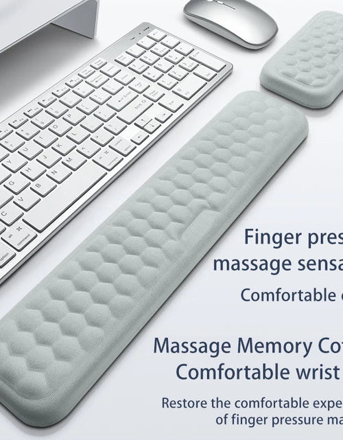 Load image into Gallery viewer, Keyboard mouse wrist rest ergonomic office typing protect relax wrist memory foam mouse pad computer notebook mouse pad
