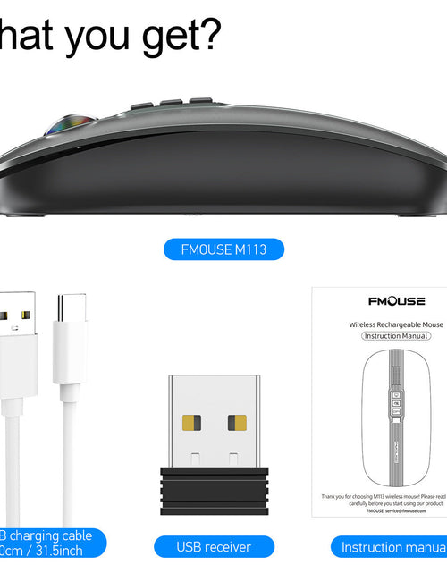 Load image into Gallery viewer, Wireless Mouse Bluetooth Dual Mode 2.4G/BT5.1 Silent Mouse 2400DPI PC Notebook Business Office
