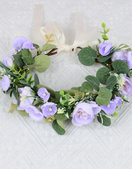 Load image into Gallery viewer, European and American style brides, sweet flower garlands, hair accessories, photography, photography, travel, hairbands, super fairy wedding dresses, dress accessories
