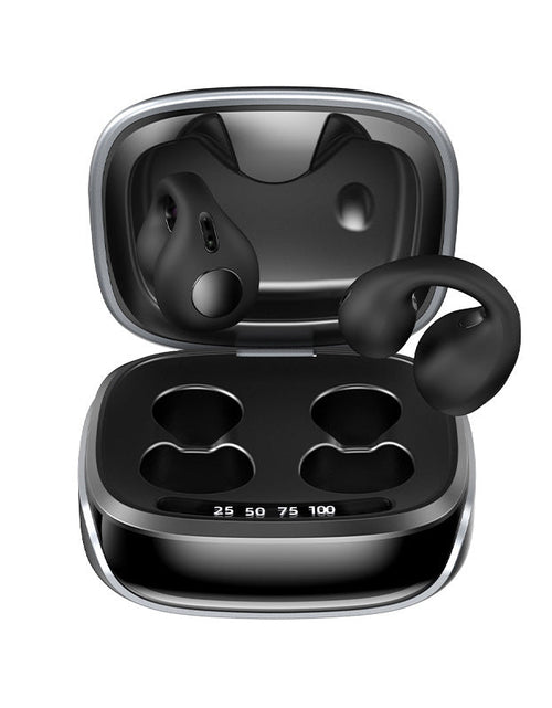 Load image into Gallery viewer, JX80 bone conduction clip on Bluetooth earphones with spray code noise reduction, high battery life, and no delay
