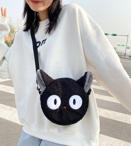 Women's Bag Autumn/Winter New Cute Doll Women's Shoulder Bag Fashionable and Stylish Crossbody Plush Small Round Bag Student Bag