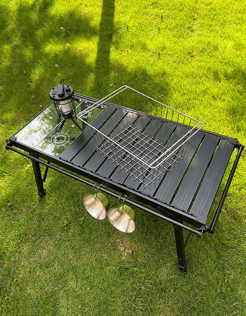 Load image into Gallery viewer, IGT Stainless Steel Folding Basket: Drain &amp; Wash, Ideal Camping Table Accessory.
