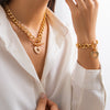 03Gold necklace+bracele 5592