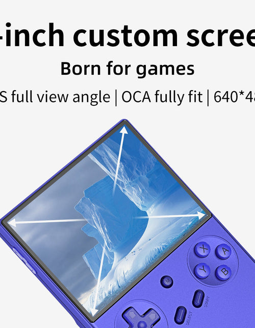 Load image into Gallery viewer, ANBERNIC's new RG40XXV vertical version retro portable handheld game console with lighting effect connected to power regard
