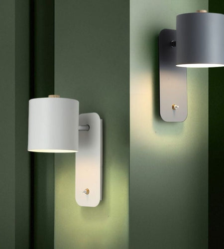 Nordic bedroom bedside lamp wall lamp study dining room corridor with switch wall lamp macaron LED minimalist wall lamp