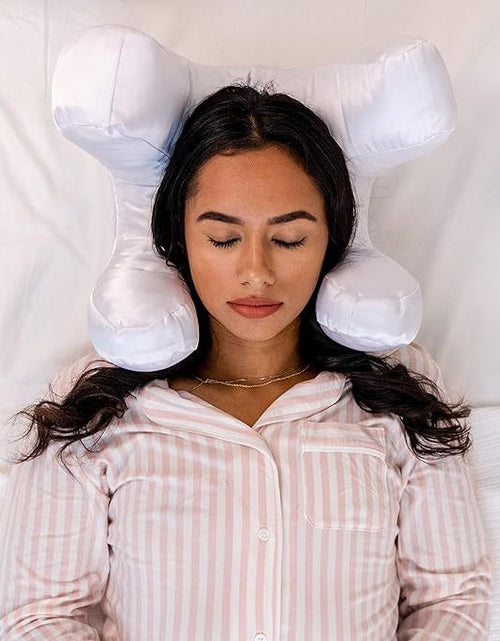Load image into Gallery viewer, Beauty Face Satin Pillow with Memory Foam Filling Comfortable Soft Nap Cotton Pillow Peace Mind Sleep Non-Paste Makeup Headrest
