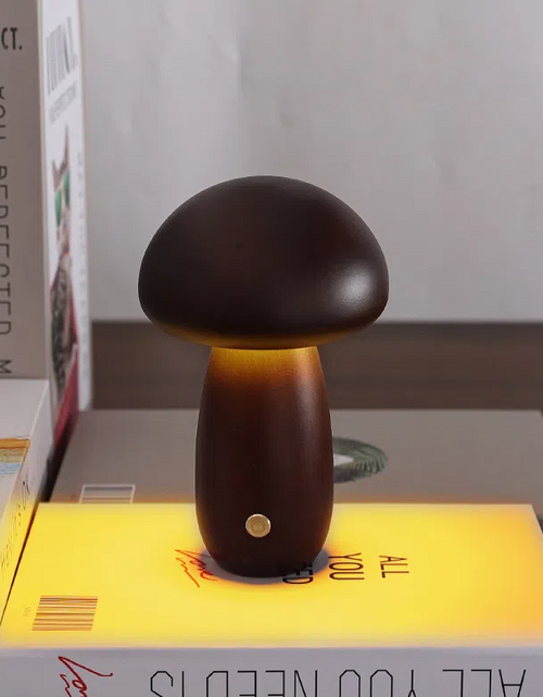 Load image into Gallery viewer, Mushroom lamp, LED charging night light, creative desk lamp, bedroom minimalist touch switch, ambient light, gift
