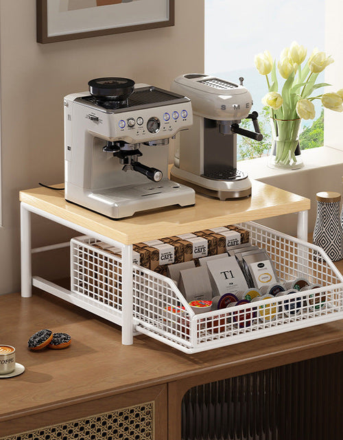 Load image into Gallery viewer, Modern Kitchen Microwave Shelf – Space-Saving Countertop Storage for Appliances, Elegant Design
