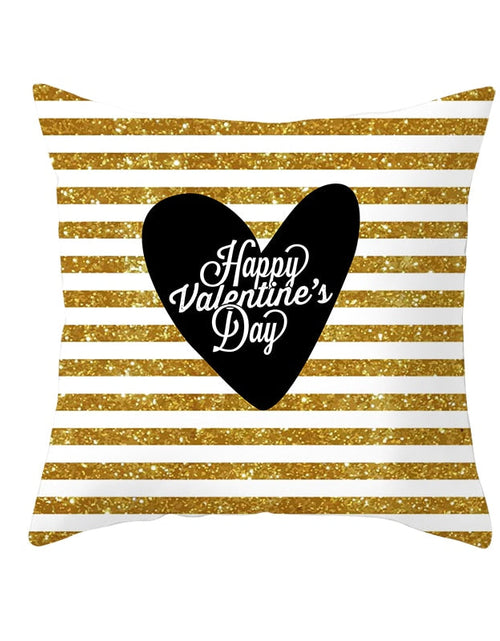 Load image into Gallery viewer, Black White Heart Cushion Cover Arrow I Love You Letters Happy Valentine Pillow Covers Gifts for Couples Valentine's Decoration
