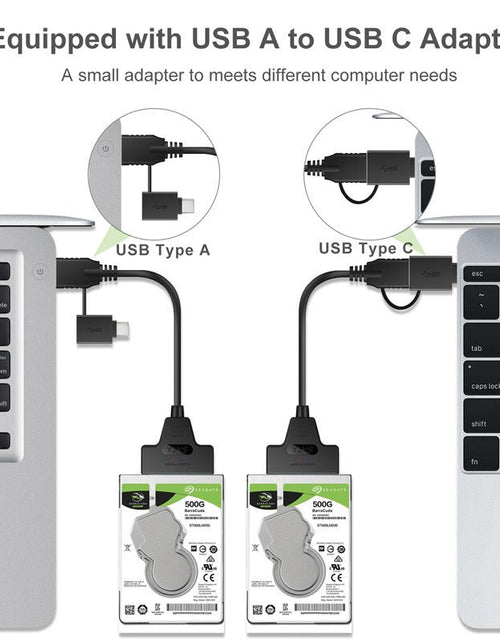 Load image into Gallery viewer, USB 3.0 hard drive cable 2-in-1 easy drive cable computer optical drive 2.5-inch mechanical solid-state drive data cable 20CM

