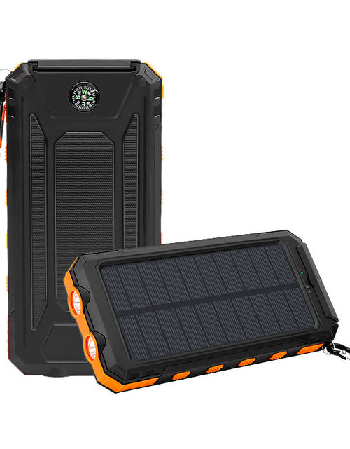 Load image into Gallery viewer, Ultra thin solar power bank 20000mAh with compass three proof solar power bank

