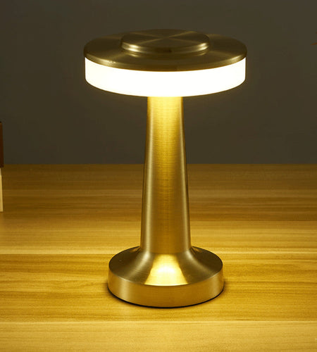 LED Retro Metal Desk Lamp USB Rechargeable Touch Desk Lamp Creative Bedside Night Light