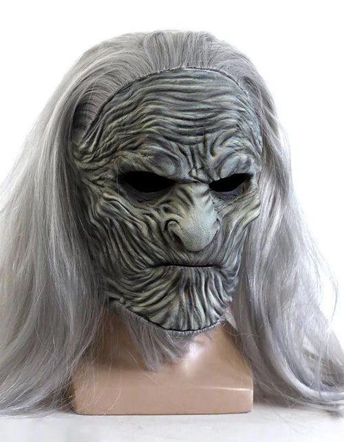 Load image into Gallery viewer, Game of Thrones 8 The White Walkers Cosplay Mask Scary Night King Zombie Latex Masks Halloween Party Costume Props
