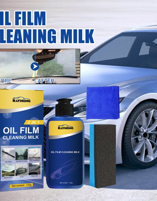 Load image into Gallery viewer, 2 In 1 Car Oil Film Cleaner Oil Film Cleaner For Car Front Windshield Window Stains
