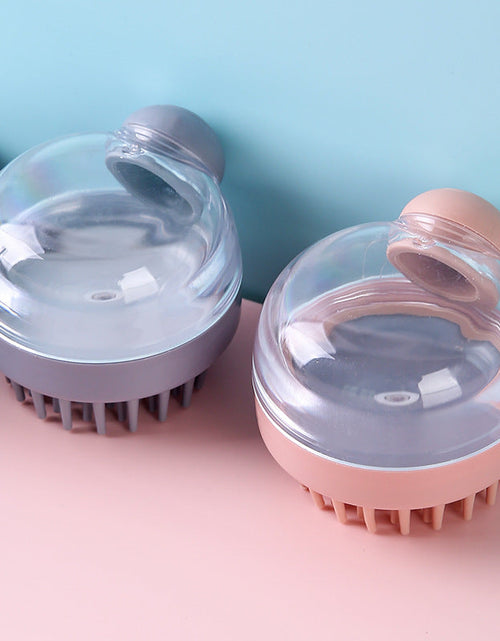 Load image into Gallery viewer, Hair Wash Comb Clear Brush Fluid Press Scalp Massage Bath Cleaning Shower Brush Home Shampoo Scrubber
