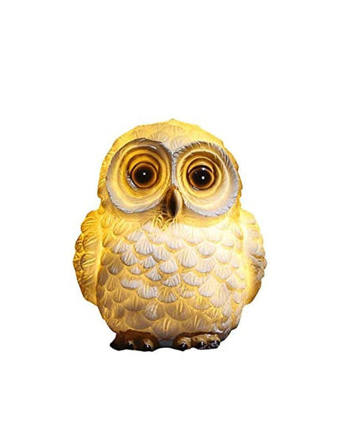 Load image into Gallery viewer, Statue decoration owl resin solar decoration
