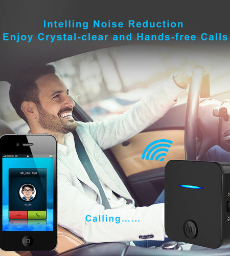 Bluetooth audio receiver transmitter adapter, MIC 2-in-1 car speaker