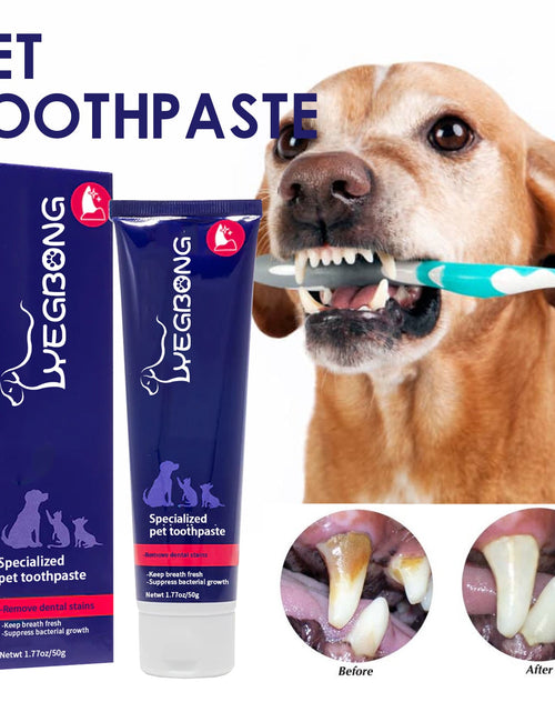 Load image into Gallery viewer, Pet Mouth Cleaning Cream, Cats And Dogs Clean Bad Breath Tartar Stains White Teeth Cream
