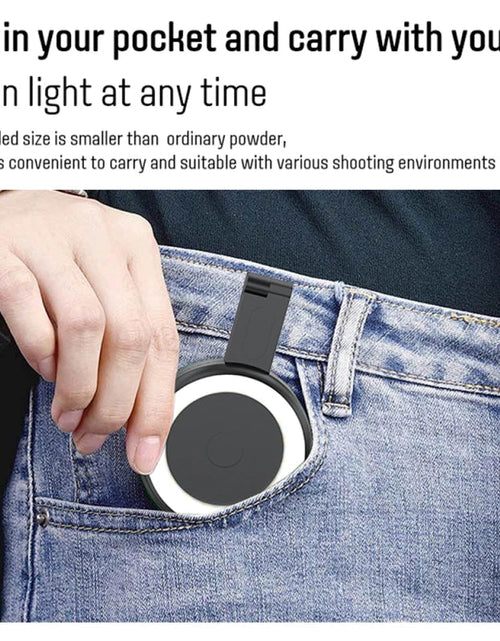 Load image into Gallery viewer, Magnetic LED Fill Light for Phone Selfie Light LED Video Light 2500K-9000K Dimmable Built-in Battery Replacement for iPhone Vlog
