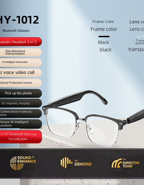 Load image into Gallery viewer, Bluetooth Smart AI Sunglasses Multi functional Real time Translation Headphones Call Listening to Music
