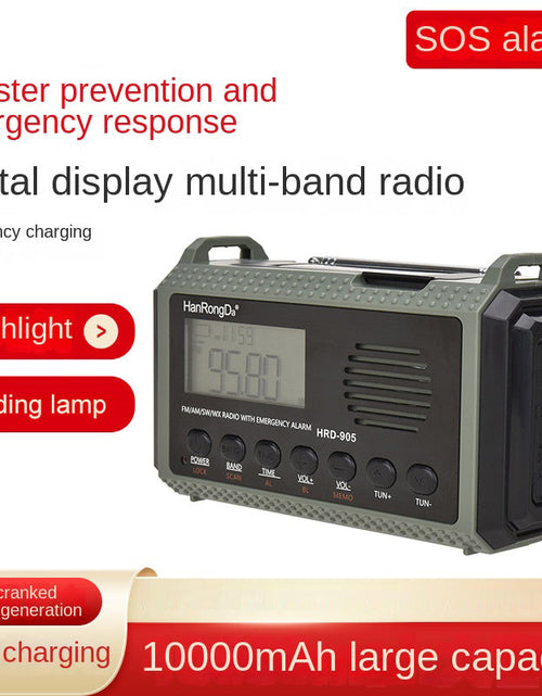 Load image into Gallery viewer, Radio disaster prevention and emergency full band radio solar charging lighting mobile portable radio

