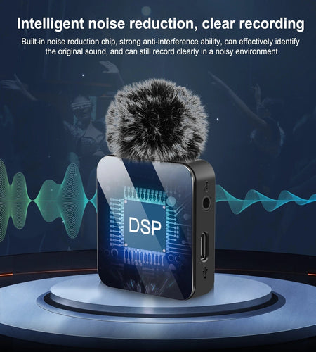 Wireless lavalier microphone mobile phone outdoor live recording noise reduction 1-to-2 wireless microphone