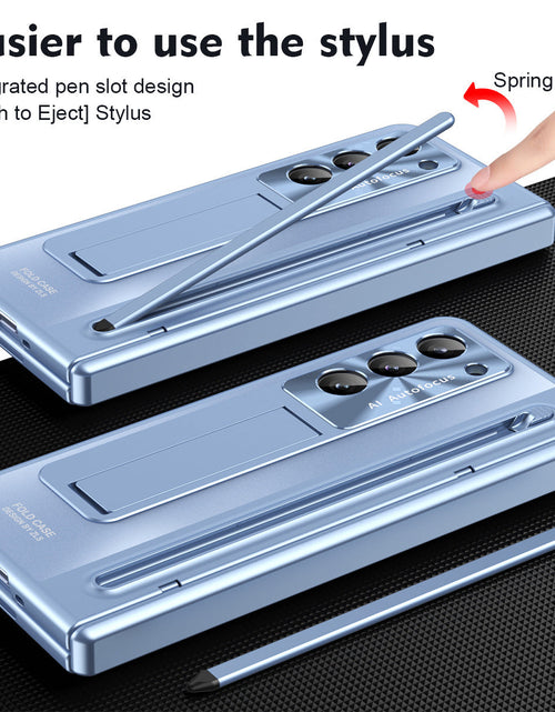 Load image into Gallery viewer, Suitable for Samsung Galaxy Z Fold6 mobile phone case shell film integrated bracket with stylus Z Fold5 anti-fall
