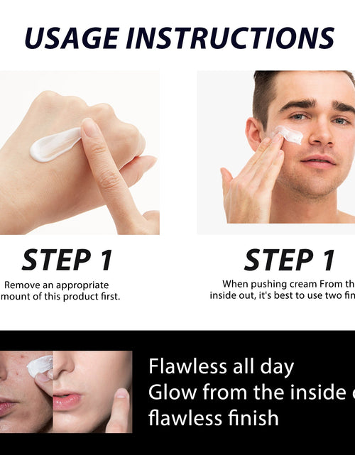 Load image into Gallery viewer, EELHOE Men's Light Cream, Refreshing Non-Greasy Concealer Blot BrighTening Skin Tone Invisible Pore Lazy Cream
