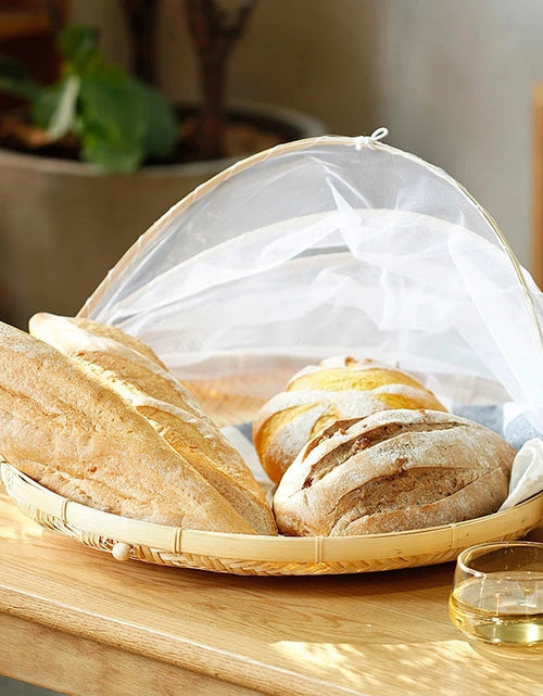 Load image into Gallery viewer, Handmade Bamboo Basket Steamed Bread Basket Bamboo Dustpan
