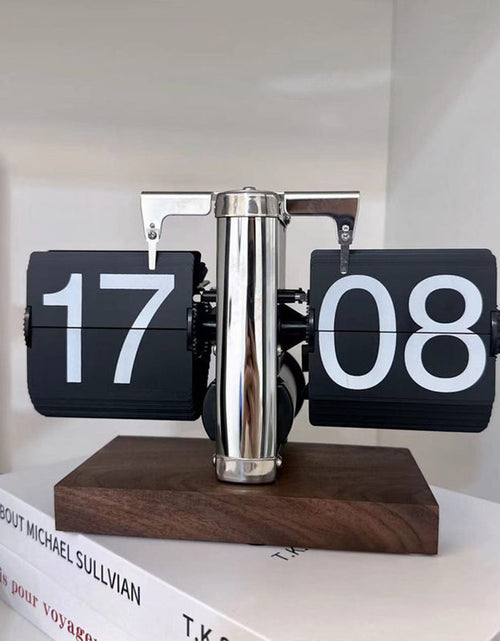 Load image into Gallery viewer, Retro flip digital clock, battery - powered mechanical clock for home &amp; office decor
